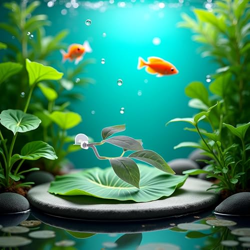 JJLFresheners Betta Fish Leaf Pad,Plastic Plant Betta Hammock Leaf Bed,Simulating The Natural Habitat for Betta Spawning Grounds,Suction Cup Betta Breeding Resting Bed Aquarium Décor Plastic Plants