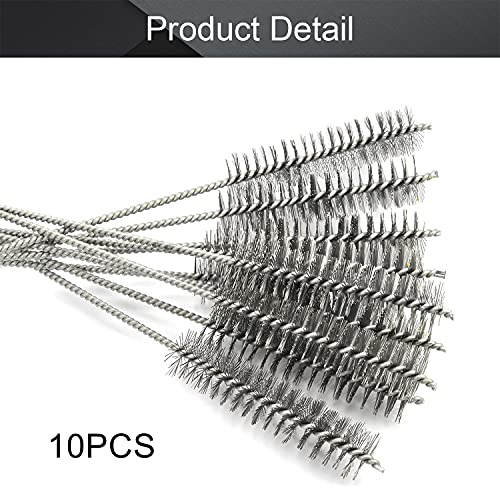 Utoolmart Steel Wire Cleaning Brush, Spiral Power Tube Brush, Steel Wire Tube Brush Cleaning Tool, Tube Bottle Brush, 1.0-inch Diameter 12-inch Length, 10pcs - color: 10pcs, size: 2.5cm