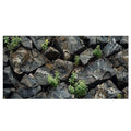 Stone Aquarium Background, Underwater Rock Plant Fish Tank Background Rocky Terrarium Background Black, Polyester Background with 6 EVA Double-Sided Tapes 36x18 inches/90x45 - color: Rock, size: 36"L x 18"W