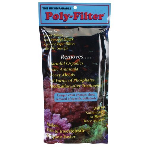 Poly-Bio-Marine for Fish Aquarium - Works for Freshwater and Saltwater Fish Tanks - Filter Aquarium Media Pads - 3-Pack of 4in x 8in Pads