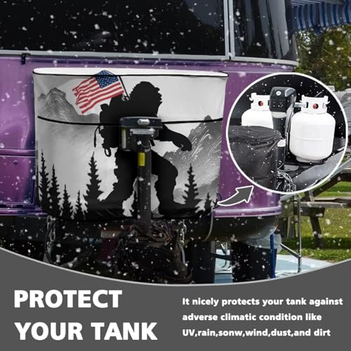 Ape Man American Flag RV Propane Tank Cover Weather Resistant Gas Cylinder Cover Dustproof Camper Propane Tank Cover Camper Accessories Washable - color: Ape Man American Flag, size: Small-Double 20LB