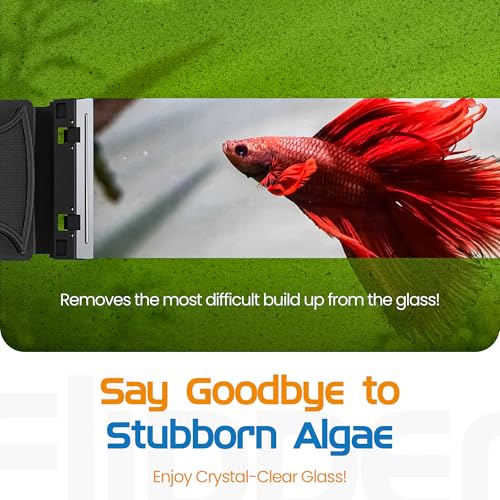 Flipper Nano Aquarium Algae Scraper for Fish Tank Cleaning Kits – Stainless Steel Replacement Blades for Glass Tanks – Aquarium Cleaner Blades, 2 Pack - style: Nano
