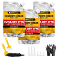 Asphalt Crack Sealant, Cement Crack Filler, High Elasticity Self Leveling Caulking Glue, Waterproof Concrete Repair for Driveways, Walkway, Patio, Joint, Indoor and Outdoor (3 Pack - 3.3LB) - style: 3 Pack - 3.3LB