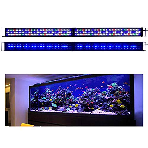 Upgraded Aquarium Light LED Full Spectrum 72-84 inch Hood Lamp for Freshwater Marine Plant 180-210 cm Multi-Color Decorations Fish Tank Light - color: Full Spectrum 72-84 inch