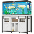 YITAHOME 120 Gallon Fish Tank Stand with Power Outlets, Heavy Duty Large Aquarium Stand with Barn Door, Reptile Tank Turtle Terrariums Table for Fish Tank Accessories Storage,1100LBS Capacity