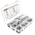 LOKMAN Stainless Steel Hose Clamp Assortment Kit- 60 Pieces, Adjustable 1/4''- 1-1/2'' (6-38mm) Worm Gear Metal Fuel Line Clamp for Plumbing, Automotive And Mechanical Applications - size: Assortment Kit 1