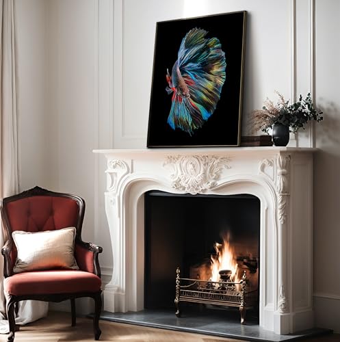 Monem Art Siamese Fighting Fish Print - The Betta Fish Poster - Marine Life Art - Animal Photography Wall Decor - Living Room or Office Decor - 8x10 Unframed Wall Art by Andi Halil - color: Style-03, size: 8"L x 10"W