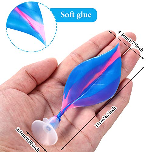 WILLBOND 2 Pcs Blue Silicone Betta Fish Bed Leaf Hammock Betta Fish Tank Accessories Decorations for Aquarium Ornaments, Practical Resting Spot, Comfortable and Safe - color: Blue