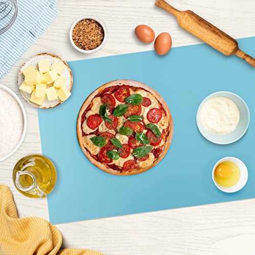 Large Silicone Heat Resistant Mat 78.7” x 15.7”, Nonslip Silicone Mats for Kitchen Counter, Countertop Protector, Nonstick Waterproof Craft Mat Table Placemat, Cyan - color: Cyan, size: 78.7"L x 15.7"W