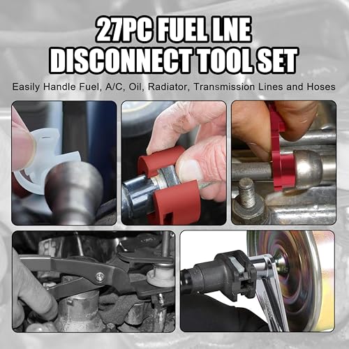 SGT 27pc Fuel Line Disconnect Tool Set,Master Quick Disconnect Tool Kit with Fuel and AC Disconnect Pliers,Fuel Line Removal Tool Set for AC Fuel Line System