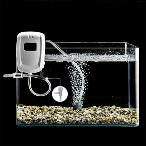 M METERXITY 1-Set Aquarium Air Valve, for 3/16" Airline Tubing PVC Aquarium with L-Shape Air Control Valves Check Valves for Fish Tanks/Aquaculture, Regulators Air Pump Adjustable [Black] - color: Black