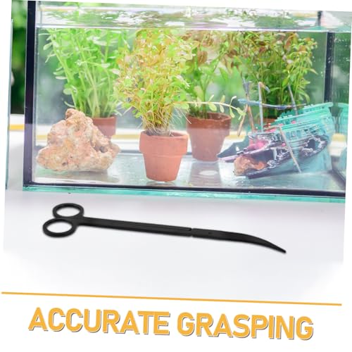 Yardwe 1 Set Stainless Steel Aquascaping Tools Precision Tweezers Scissors Spatula for Fish Tank Water Grass Trimming and Plant Care