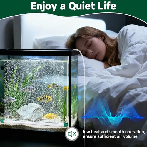 hygger 23.6Inch Aquarium Bubble Bar, Double Row Fine Mist Air Bubble Curtain Wall, Quiet Dissolved Oxygen Diffuser Air Stone, Self-Sinking Design Fish Tank Bubbler for Freshwater Saltwater Hydroponics - size: 23.6Inch