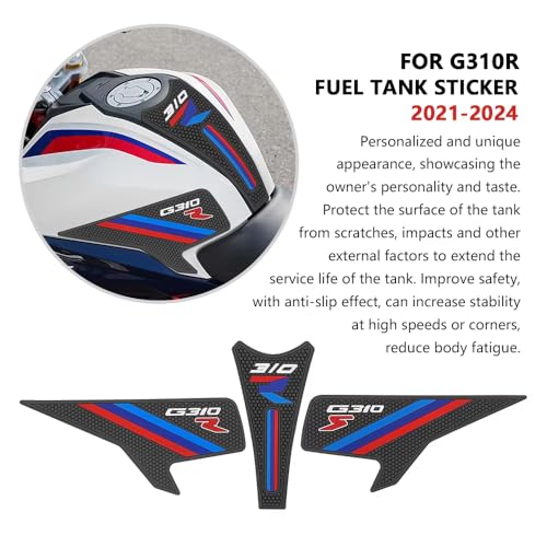 for G310R gs310r 2024 2023 2022 2021 Accessories Tank Pads Fuel Tank Traction Pad Rubber Anti Slip Sticker Gas Knee Grip Prot Modification Parts