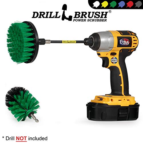 Drill Brush Kitchen Accessories - Kitchen Cleaning Extension Kit - Kitchen Sink Hard Water Remover - Kitchen Cleaning Supplies - Oven Scrubber Brush Set - Countertop Cleaning Brush - Household Brush - color: Green