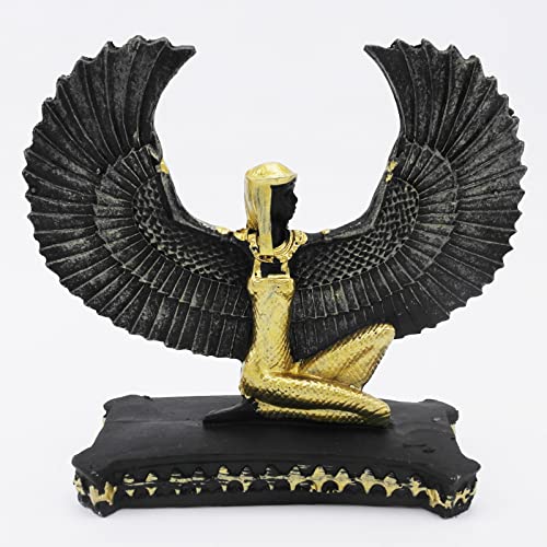 Ancient Egypt Aquarium Betta Fish Tank Decorations Reptile Turtle Lizard Spider Tanks Terrarium Egyptian Décor Ornament Pet - color: Egyptian Open Wings Goddess
