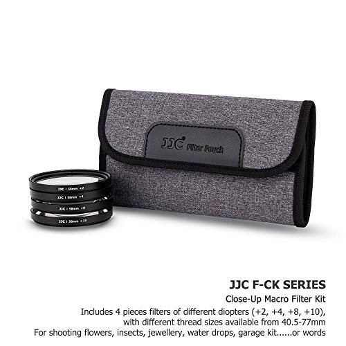 55mm Macro Close-Up Filter Set (+2 +4 +8 +10) Macro Filter Accessory with Lens Filter Pouch for Sony A6600 A6500 A6400 with E 18-135mm f/3.5-5.6 OSS Lens and More Lenses with 55mm Thread - size: 55mm