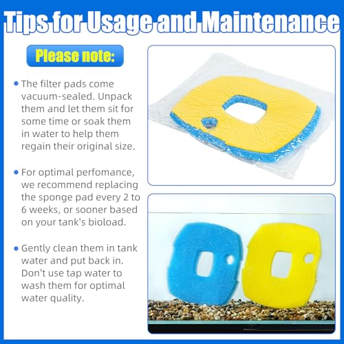 AQUANEAT Replacement Pond Filter Sponge Compatible with Anbull/VIVOHOME 950/1370GPH Pond Filter Pump (4pcs) - size: 4pcs