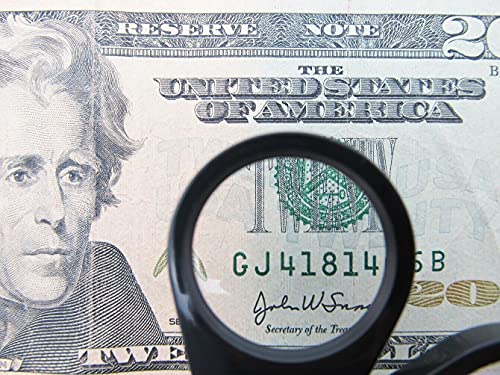 Pocket Magnifier Loupe 5X 10X 15X Triple Folding Magnifying Glass Jewelry Eye for Gemstone Coin Stamp Reading