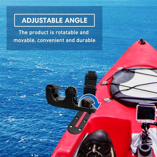 Kayak Paddle Holder, Kayak Fishing Net Holder, Kayak Accessories、Kayak Fishing Poles Holder, Kayak Track Mount Accessories for Fishing Kayak, CanoePaddle Board(2PCS) - size: Long Arm with Rope