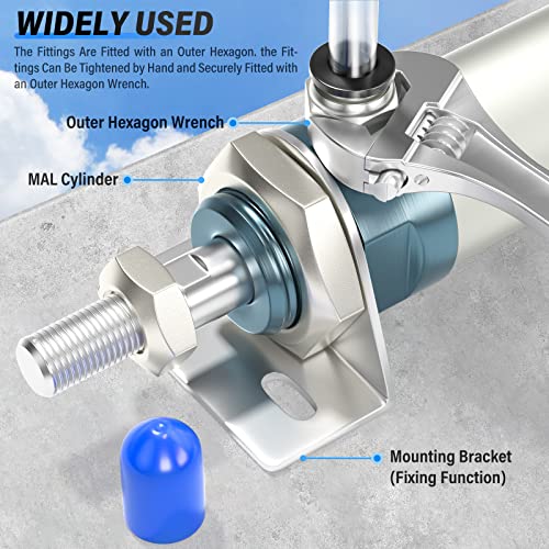 TAILONZ PNEUMATIC Male Straight 3/8 Inch Tube OD x 3/8 Inch NPT Thread Push to Connect Fittings PC-3/8-N3 (Pack of 20) - size: 3/8"OD x 3/8"NPT