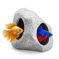 Aquarium Hideaway Rock Cave – Safe and Non-Toxic Ceramic Fish Tank Decorations, Betta Fish Cave and Aquarium Decor for Small Fish to Rest, Hide, and Play, Perfect Natural Tank Ornament