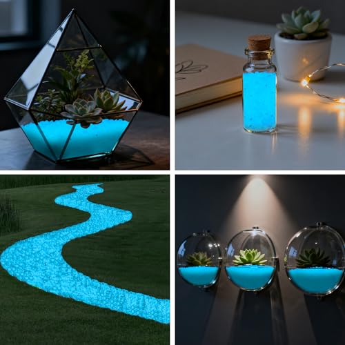 2000PCS Glow in The Dark Rocks for Fish Tank Glow Rocks for Outsode Pond Glow in The Dark Gravel for Aquariums Walkway Pathway Outdoor Plants Landscape(White),5-8mm - size: 2000, style: White