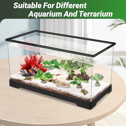 GOZILLA Silk Fish Tank Plants,Reptile Artificial Plant,Reptile Plants for Terrarium,Aquarium Decorations Accessories Set,Resin Driftwood Artificial Silk Aquarium Plant for Fish Tank.(5PCS/D-Set) - color: 5pcs/D-set