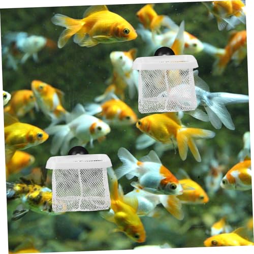 Mikikit 5pcs Aquarium Breeding Net with Cups Fish Tank Separator for Fry Easy Installation Mesh Design for Protecting Young Fish