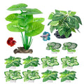 12 Pcs Betta Fish Tank Decor，Silk Aquarium Plants Green Fish Tanks Decoration Plants, Aquarium Decorations Green Plants