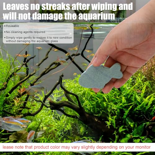 5pcs Double Sided Fish Tank Cleaning Brush, Fish Shape Aquarium Sponge Scrubber EVA Foam Pad Aquarium Cleaning Tool for Glass Kitchen Home