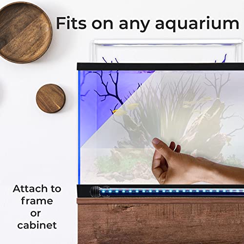 ColorCast Smart LED Aquarium Background Light Kit with Frosted Background Film | Smartphone and Voice Control | 24/7 Timers | Alexa and Google Home | for Aquariums, Terrariums and Vivariums | 18"-32" - size: 18" (18" to 32")