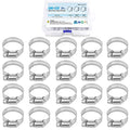 TICONN 20PCS Hose Clamp Set - 1-1/4'' – 1-23/32'' 304 Stainless Steel Worm Gear Hose Clamps for Pipe, Intercooler, Plumbing, Tube and Fuel Line - size: SAE #16 20PCS 1-1/4"~1-23/32"