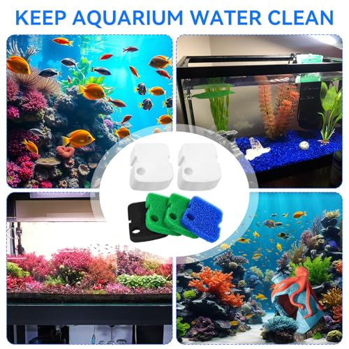 Canister Filter Replacement for Penn Plax 700/1000 CCF2UL/CCF3UL Canister Filter Aquarium Canister Filter Parts Bio Floss Sponge Compatible with Cascade 1000 Filter for Aquariums Fish Tank 16 Pack