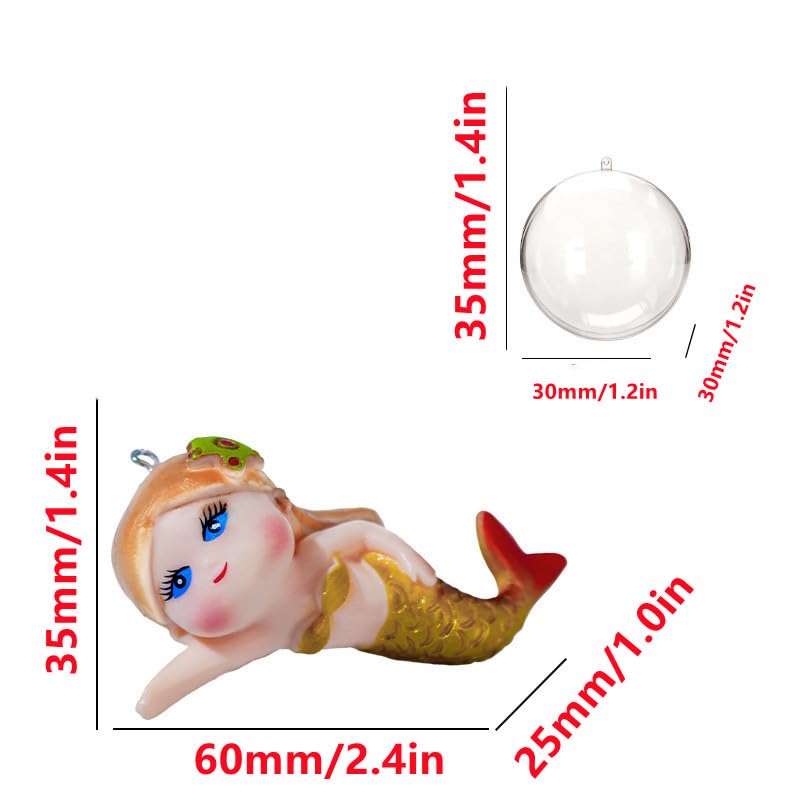 Handcrafted Polychromatic Floating Mermaid Aquarium Decor – PVC Resin Statue Ornament for Fish Tanks, Home Aquariums & Desktop Water Displays