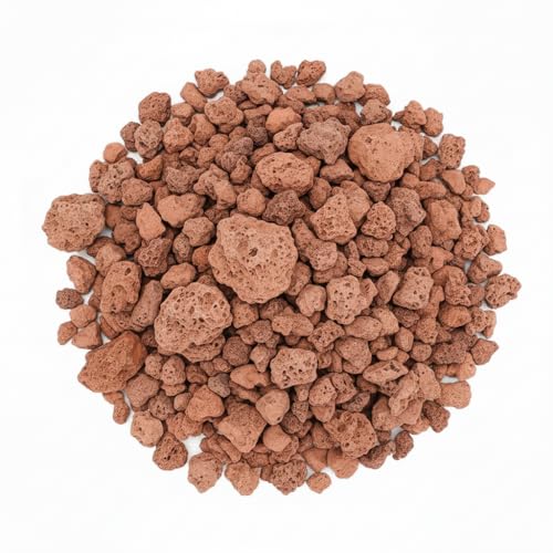 Mr. Fireglass Natural Lava Rock, 0.4"-0.8" Small Volcanic Lava Rock for Indoor & Outdoor Fire Pits, Fireplaces, Fire Bowls & Fire Table, Decorative Garden Landscaping, Potted Plants -10 Pounds, Red - color: Red, size: 0.4"-0.8"