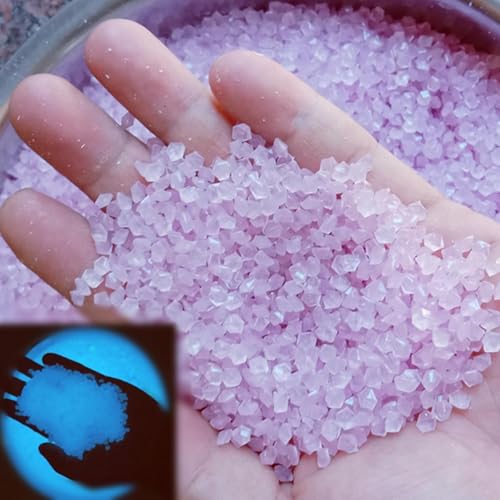1000PCS Tank Rocks Glow Blue Fish Tank Decorations - color: Purple