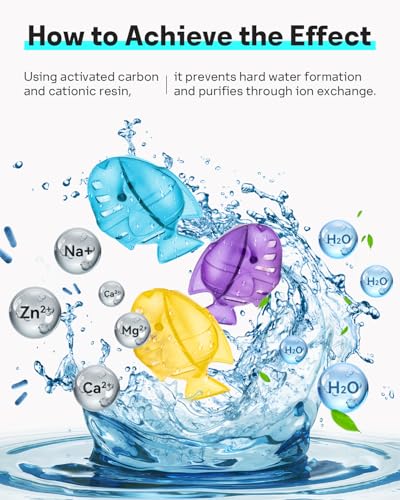 Leemone Humidifier Cleaning Fish for Humidifiers & Fish Tanks, 10 Pack Humidifier Cleaner, Purifies Water, Reduces Scale - color: Fish-10p Colorful