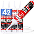 4 Pack Aquarium Silicone Clear Sealant, High Elasticity, Safe for Fish,Fast Curing Waterproof Aquarium Safe Silicone,10 Fl Oz Non-Toxic Fish Tank Safe Sealant,Strong Adhesion - size: 4P