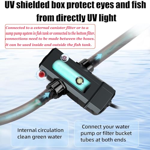 Aquarium UVC Clean Light 7W Algae Clear Green Bloom Clean Fish Tank UVC Water Clean Lamp for Sump Pond Filter Tank (Aquarium UVC-WaterClarifier) - size: Aquarium UVC-WaterClarifier