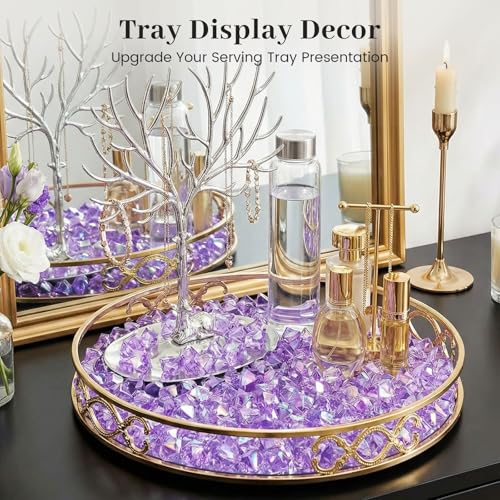 DomeStar 550PCS Small Purple Vase Fillers, Acrylic Fake Ice Rocks Purple Gems Crystals Plastic Diamonds Table Centerpiece Fish Tank Table Scatter Photography Props Display Decor (0.4 * 0.6inch) - color: Bright Purple