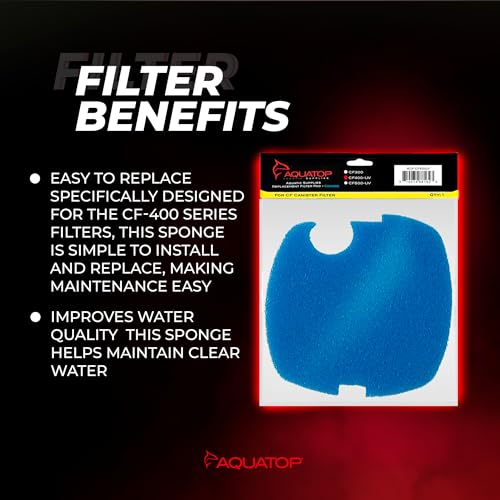 Aquatop Replacement Coarse Filter Sponge for CF-400 Series – Sponge Refills for Mechanical Filtration, Ideal for Clear Water, RCP-CF400 - color: Blue, size: CF400UV/CF400UVMKII