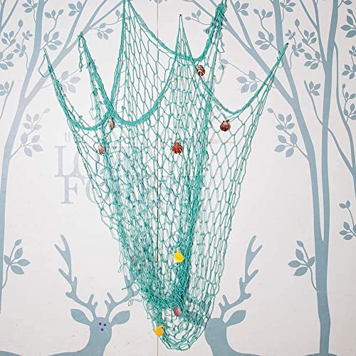 79 x 59 inch Nature Fish Net Wall Decoration with Shells, Ocean Themed Wall Hangings Fishing Net for Beach Party,Wedding,Photographing Decoration - color: 1pack Yellow(no Shells)