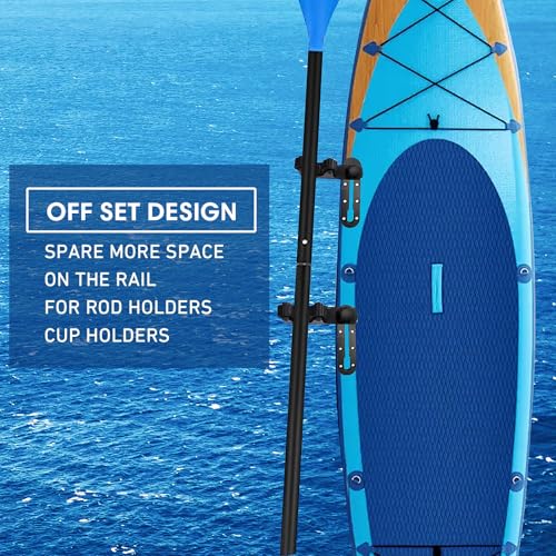 Kayak Paddle Holder, Kayak Fishing Net Holder, Kayak Accessories、Kayak Fishing Poles Holder, Kayak Track Mount Accessories for Fishing Kayak, CanoePaddle Board(2PCS) - size: Long Arm