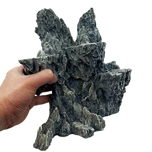 Allcolor Fish Tank Decor Rocks.Aquarium Decoration Model.Easy and Quick Solution for Aquascaping.(Sky City) - style: Sky City