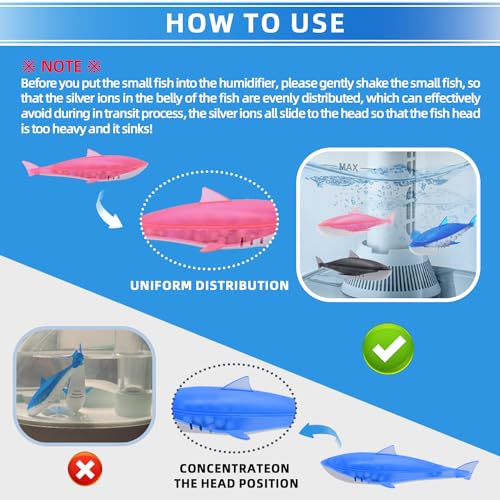 Humidifier Cleaner 6 Pack,Humidifiers Fish Tanks Cleaner,Warm&Cool Most Humidifiers and Fish Tank,Purifier Water (Grey) - color: Grey