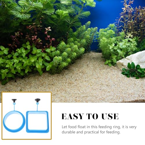 2pcs Reusable Plastic Fish Feeding Rings Aquarium Feeding Circles Floating Fish Feeder for Tank Tropical Food Retaining Ring Aquarium Accessory