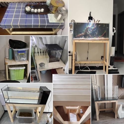 Thickened Solid Pine Wood Aquarium Stand, Multi - Functional Storage Rack with Anti - Slip & Quiet Design, Ideal for Home/Office/Pet Shop(60x45cm/23.6x17.7in) - size: 60x45cm/23.6x17.7in