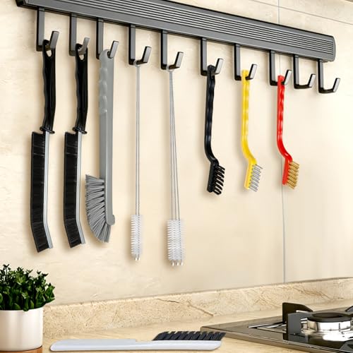 12pcs Crevice Cleaning Brush, Straw Cleaner Brush, Hard Bristle Grout Brushes for Home, Bathroom, Ktichen, Window and Corners
