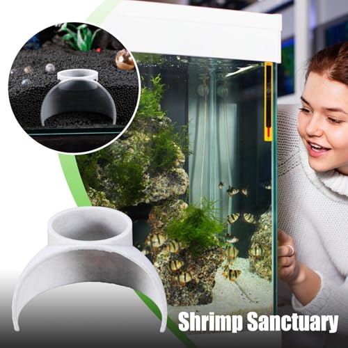 Aquarium Fish Tunnel – Corner Tank Cave Ornament, Unique Shrimp Hiding Spot | Shrimp Aquarium Decor Accessories, Fish Cave Tunnel Decorations for Aquatic Pets, Tank Play Area, Aquarium Setup - color: A
